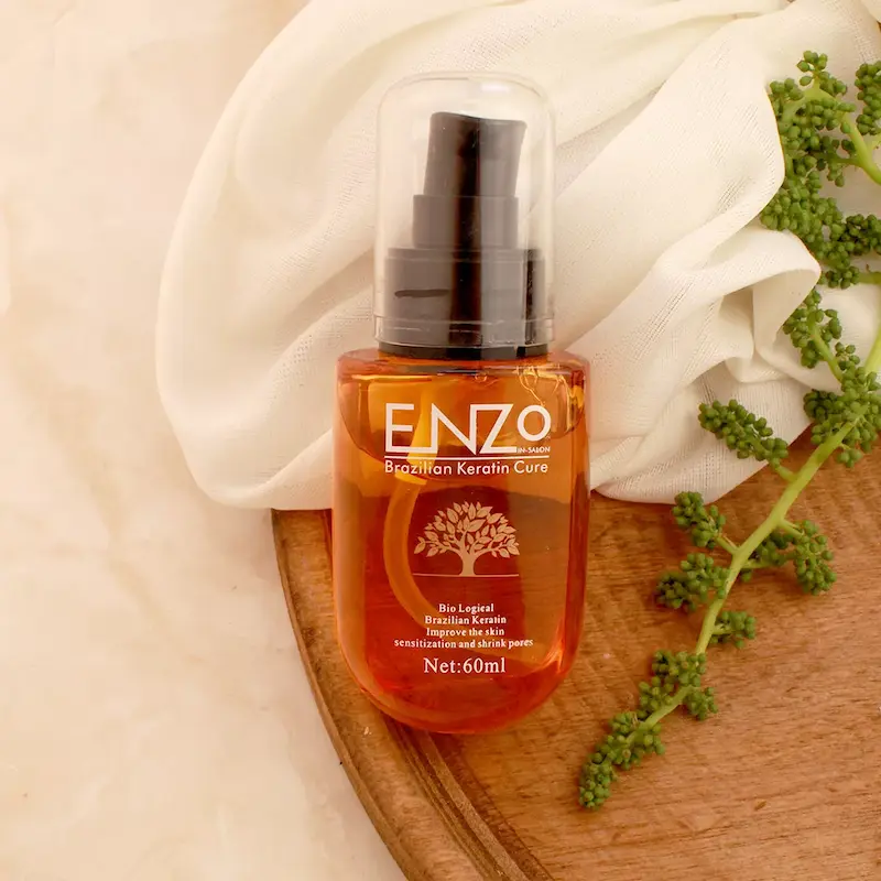 کراتین برزیلی ENZO با روغن آرگان | صافکننده مو 3 کراتین برزیلی ENZO