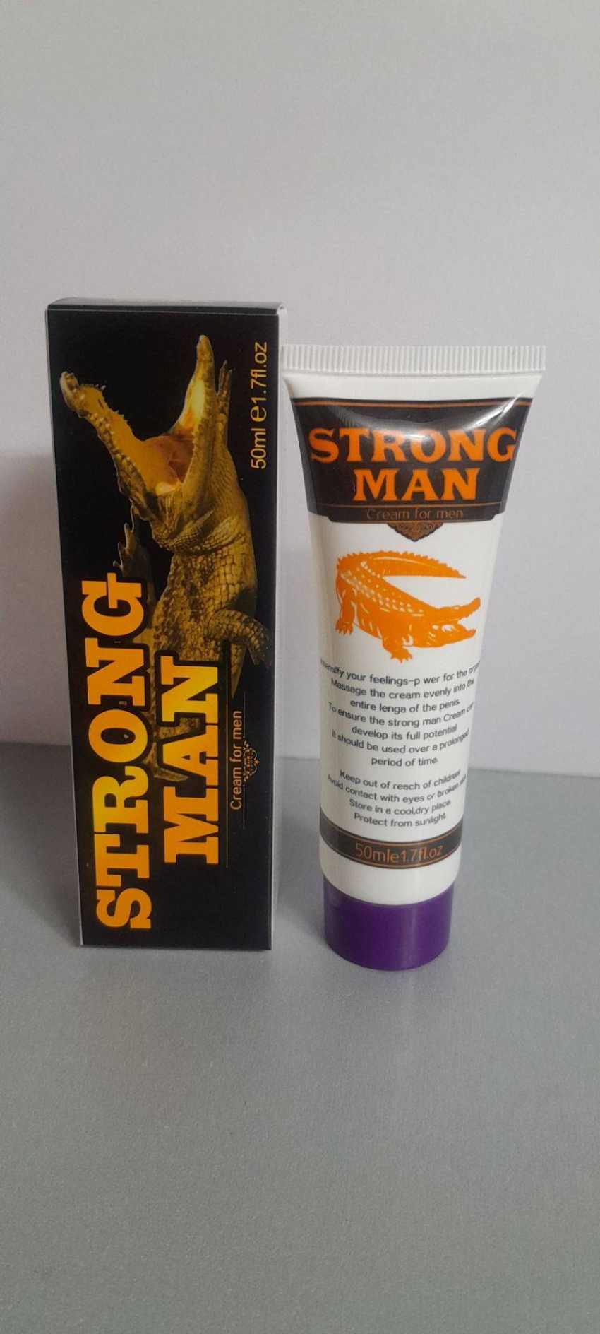 ژل حجم دهنده آقایان Strong Man درجه ۱ 50میلی لیتر| انتخابی برای مراقبت شخصی آقایان 2 نمای بستهبندی ژل مردانه Strong Man حجم ۵۰ میلیلیتر
