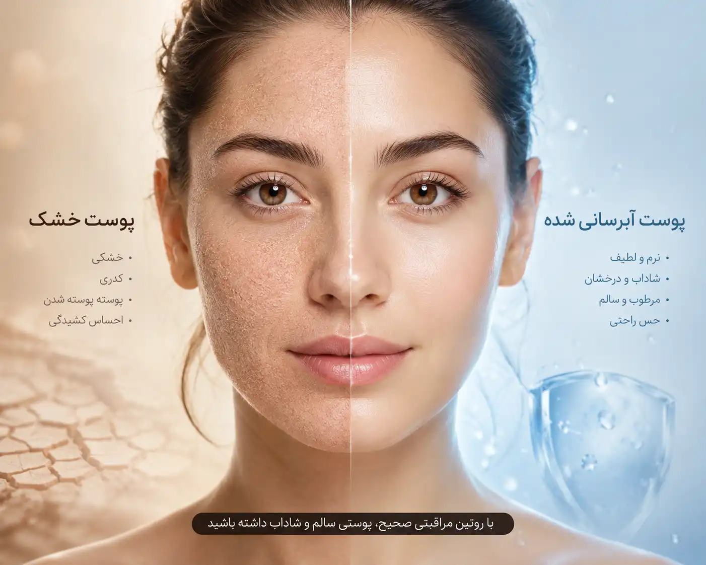 علت خشکی پوست صورت چیست؟ + 9 دلیل اصلی و روش درمان خشکی پوست 1 علت خشکی پوست صورت و بهترین روش درمان خشکی و کدر شدن پوست